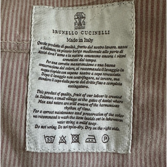 Brunello Cucinelli Tan Khaki 5 pkt. jean IT54 US 38 - Picture 4 of 12